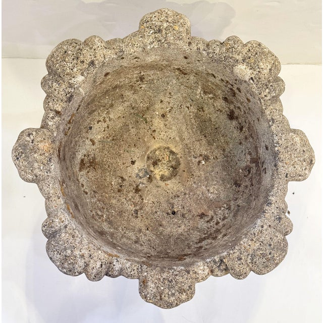 English Garden Stone Planter Pot or Urn With Acanthus Relief - Three Available For Sale - Image 11 of 11