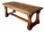 Vintage Belgian Solid Wood Trestle Table For Sale