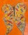 Peter Passuntino (American, b. 1936) oil on canvas laid to board butterfly portrait. Know for his expressionist work, at...