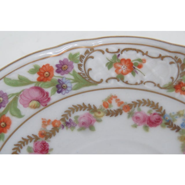 Ceramic Schumann Arzberg Germany Bone China Flowers Tea Cup and Saucer Set 4650b For Sale - Image 7 of 12