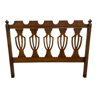 Vintage Full Size Chippendale Style Headboard For Sale