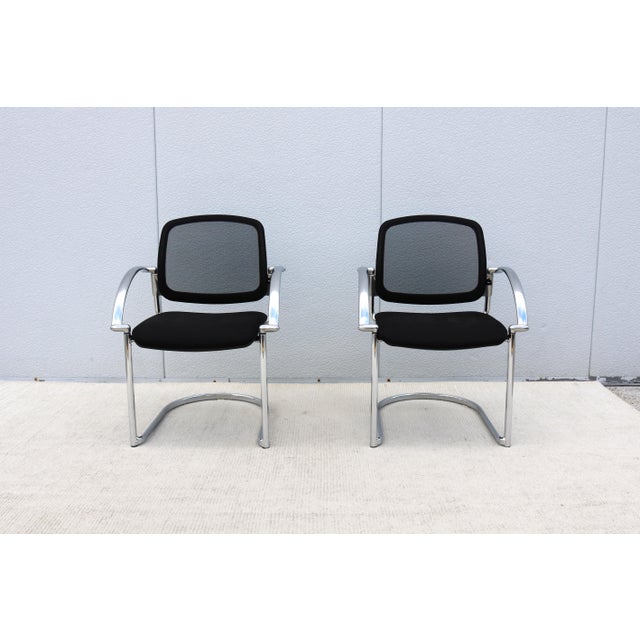 2000 - 2009 Modern Minimalist Topstar Open 30 Stacking Guest Chairs Made in Germany - A Pair For Sale - Image 5 of 18