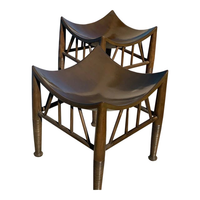 Mid Century Style Modern Accent Stools - a Pair For Sale