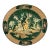 Vintage Scenic Asian Green Plate For Sale