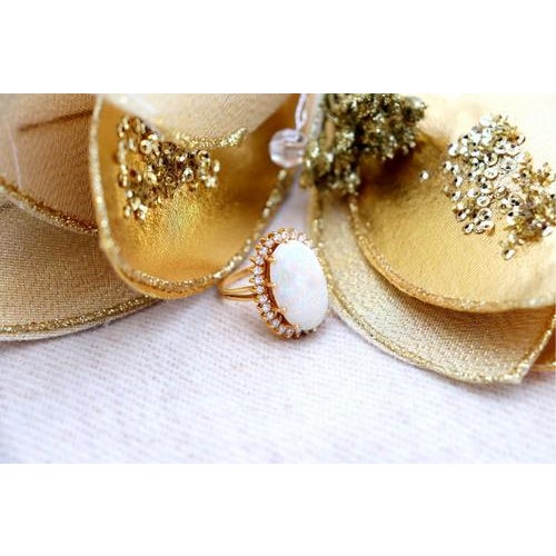 Metal Gold Ring with Double Band For Sale - Image 7 of 9