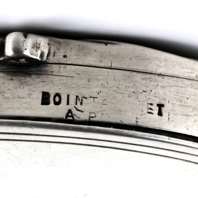 Metal Louis XV Style Silver Hand Mirror For Sale - Image 7 of 8