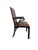 Wood Vintage Baker Furniture Brown Leather & Ebonized Wood Armchair For Sale - Image 7 of 17