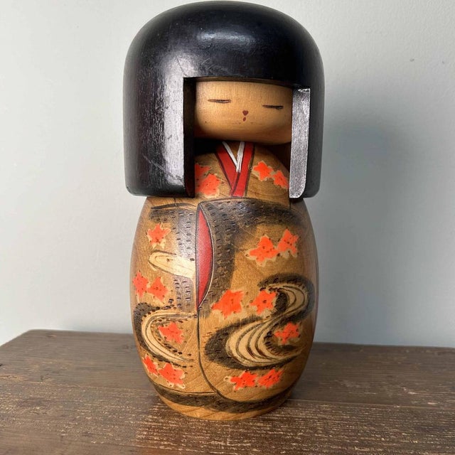 1980s Vintage Gunma Sosaku Kokeshi Figurine by Miyagawa Kunio, 1980s For Sale - Image 5 of 11