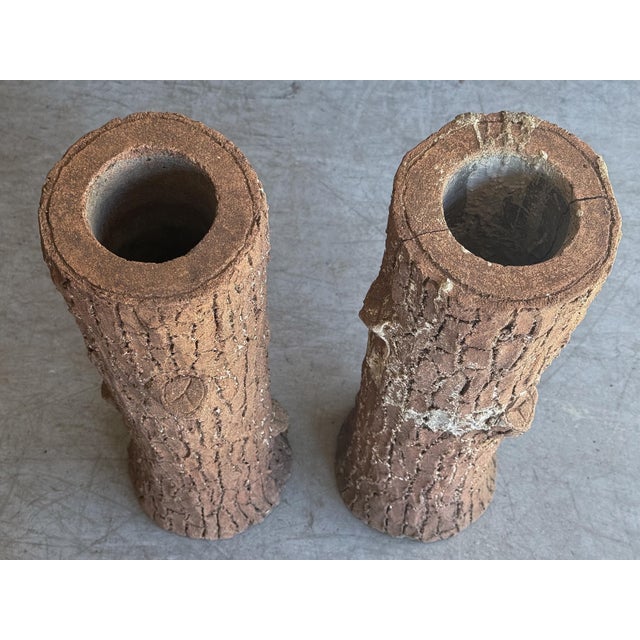 Faux Bois Garden Stone Planter or Ornamental Tree Trunk - Two Available For Sale - Image 11 of 11