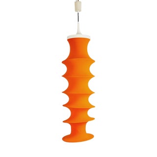 Italian Orange Milano Falkland Pendant Lamp by Bruno Munari for Danese, 1970s For Sale