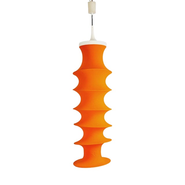 Italian Orange Milano Falkland Pendant Lamp by Bruno Munari for Danese, 1970s For Sale