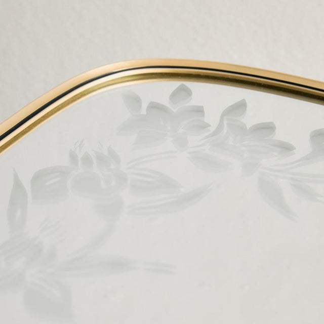 1970s Vintage Metal Framed Mirror, 1970s For Sale - Image 5 of 10