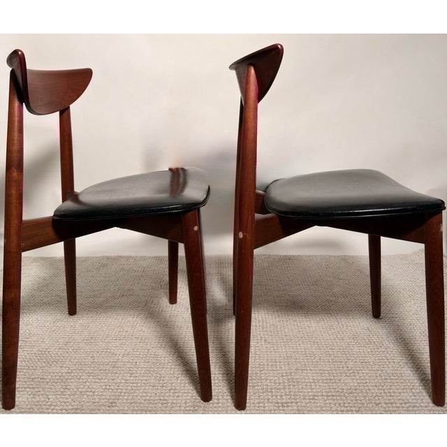 Mid-Century Modern Pair of Danish Teak Dining Chairs by Harry Østergaard for Randers Møbelfabrik, 1960s For Sale - Image 3 of 6