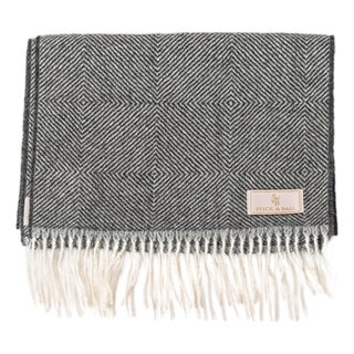 Diamond Alpaca Scarf - Grey For Sale