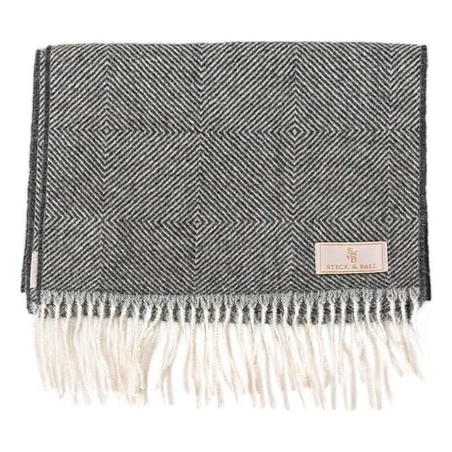 Diamond Alpaca Scarf - Grey For Sale