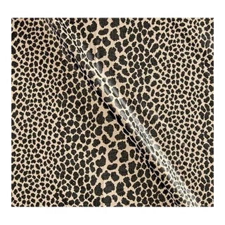 P/ Kaufmann Black Pearl Limelight Leopard Spot Polished Chintz- For Sale