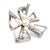 Japanese 1990s Mikimoto Estate Akoya Pearl Brooch Pin 2.5-6 mm Silver For Sale - Image 3 of 7