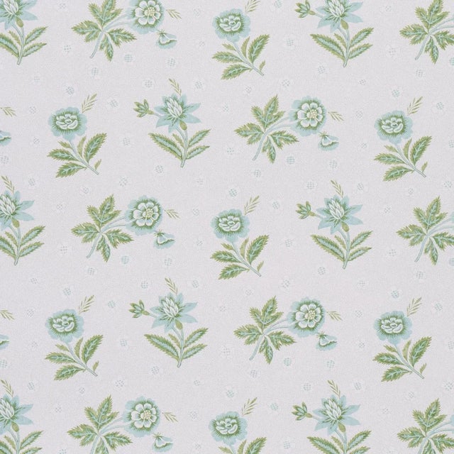Not Yet Made - Made To Order Sample - Schumacher Colline Wallpaper in Leaf & Aqua For Sale - Image 5 of 5