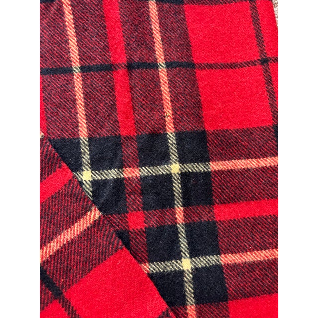 American New England Tartan Plaid Wool Blanket by Troy Robe For Sale - Image 3 of 5