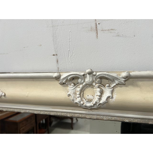 Louis XVI Style Mirror in Wood and Patinated Stucco For Sale - Image 11 of 18