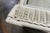 Off White Wicker Console Table With Glass Top For Sale - Image 9 of 9