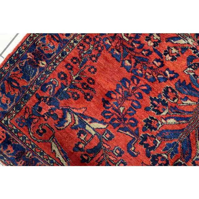 Antique Persian Lilihan Handmade Rug 5.8' X 6.7' 1920s For Sale - Image 10 of 13