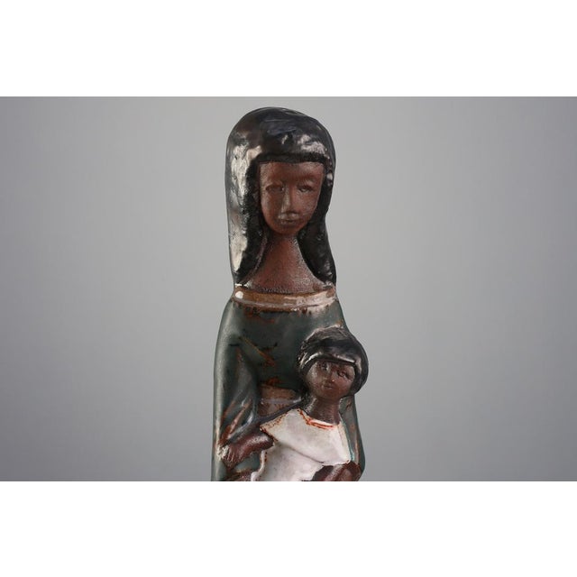 A beautifully serene example of Belgian mid‑century studio ceramics, this 1960 sculpture by Perignem. It captures the...