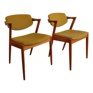Vintage Danish Chairs N.42 Model Z by Kai Kristiansen, 1950s, Set of 2 For Sale