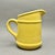 Shabby Chic Vintage Yellow Ceramic Pitcher With Stylized Tulip Motif Art Pottery Pitcher For Sale - Image 3 of 9