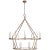 Darlana Extra Large Two-Tier Chandelier in Gilded Iron Designer: Chapman & Myers Canopy: 6" Round Mounting: Chain Shade...