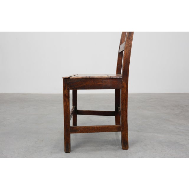 Antique Late 19th Century Oak Side Chair, Belgium For Sale - Image 9 of 17