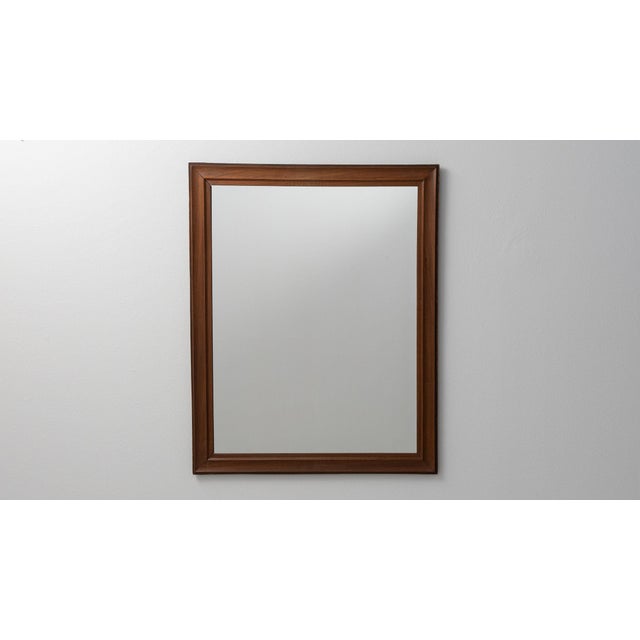 Wood 19th Century France Tan Wood Mirror For Sale - Image 7 of 8
