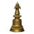 Vintage Tibetan Gilt Bronze Stupa - Gemstone Inlaid Buddhist Reliquary Pagoda For Sale