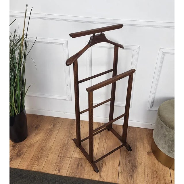 Mid-Century Italian Wood Valet Stand Dressboy, 1970s For Sale - Image 3 of 9