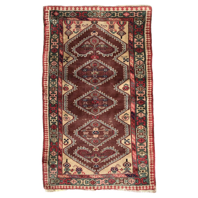 Antique Turkish Rug, 1920s For Sale