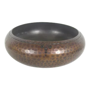 1920’s Hammered Copper Bowl Harry Dixon for Roycroft Marked