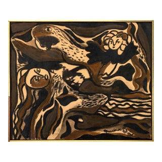 Walter Gaudnek "The Creation of Eve" Oil, 1963 For Sale