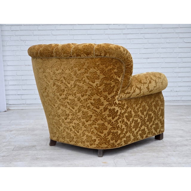 Danish Oak Relax Armchair with Velour Upholstery, 1960s For Sale - Image 17 of 18