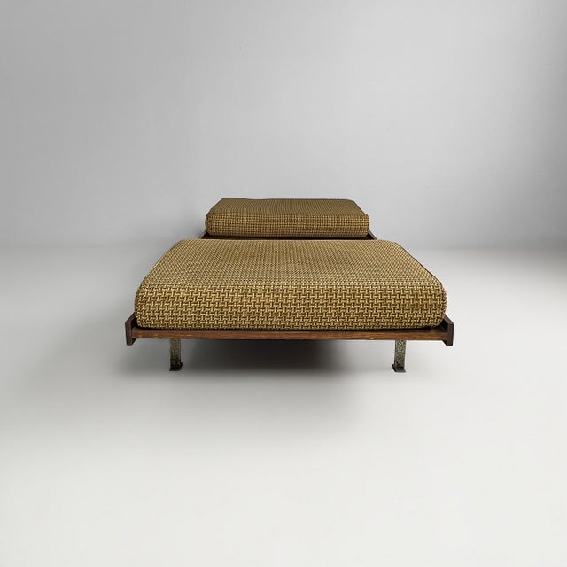Italian Art Deco Wooden Daybed with 2 Cushions, 1930s For Sale - Image 3 of 15