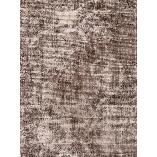 Gray Vintage Tabriz Handmade Wool Rug For Sale