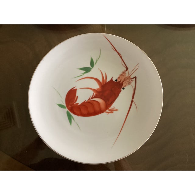 Contemporary Dinner Plates With Lobster Design in the Style of Plates Made in Japan - Set of 8 For Sale - Image 10 of 15