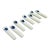 Late 20th Century Blue and White Flower Chopstick Rests - Set of 8 - Japan For Sale