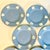 Early 20th Century Vintage English Wedgwood Jasperware Cream Intaglios on Pale Blue Appetizer or Dessert Plates - Set of 8 For Sale - Image 5 of 13