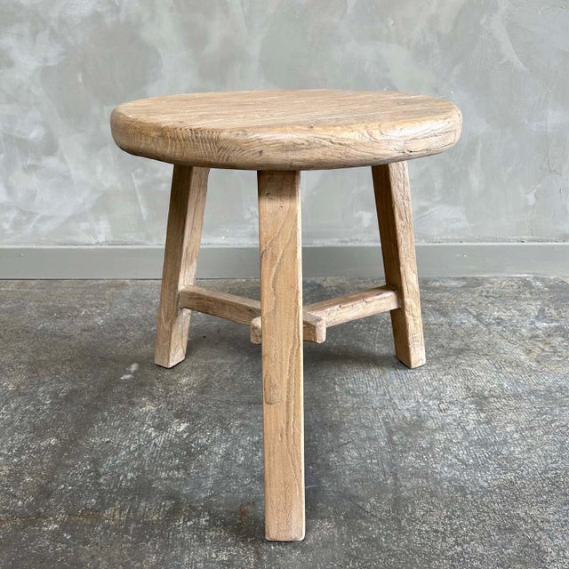 Custom Reclaimed Elm Wood Side Table Chairish