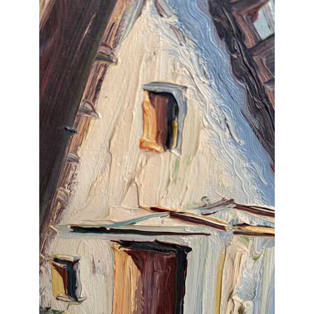 Landscape with Hut oil on Canvas Painting Mediterranean Spanish , Rocamora For Sale - Image 18 of 18