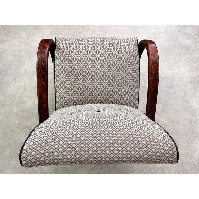 Gray Art Deco Lounge Chair by Jindřich Halabala for Up Závody, 1940s For Sale - Image 8 of 10