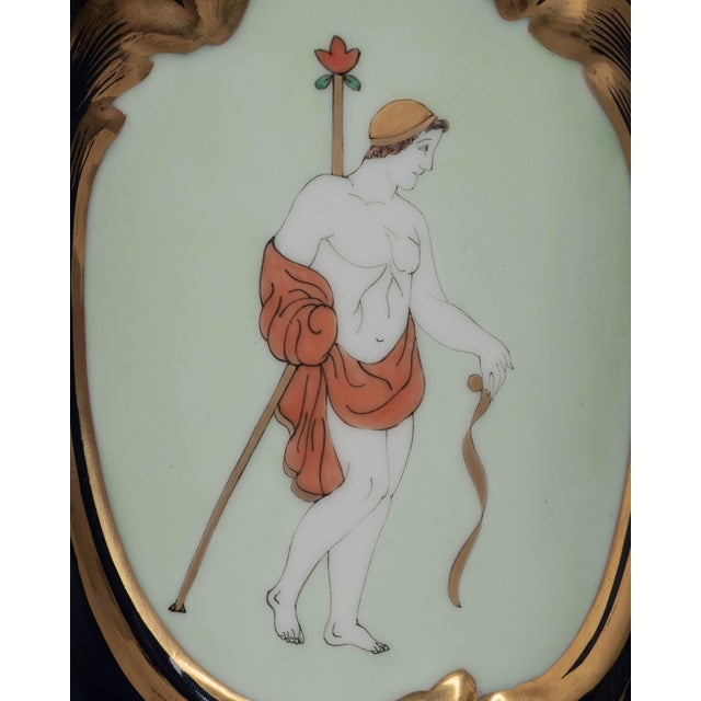 Pair of 19th Century French Vieux Paris Porcelain Lamps For Sale - Image 10 of 17