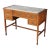 Antique American Sheraton Inlaid Mahogany Marble Top Writing Desk Library Table For Sale