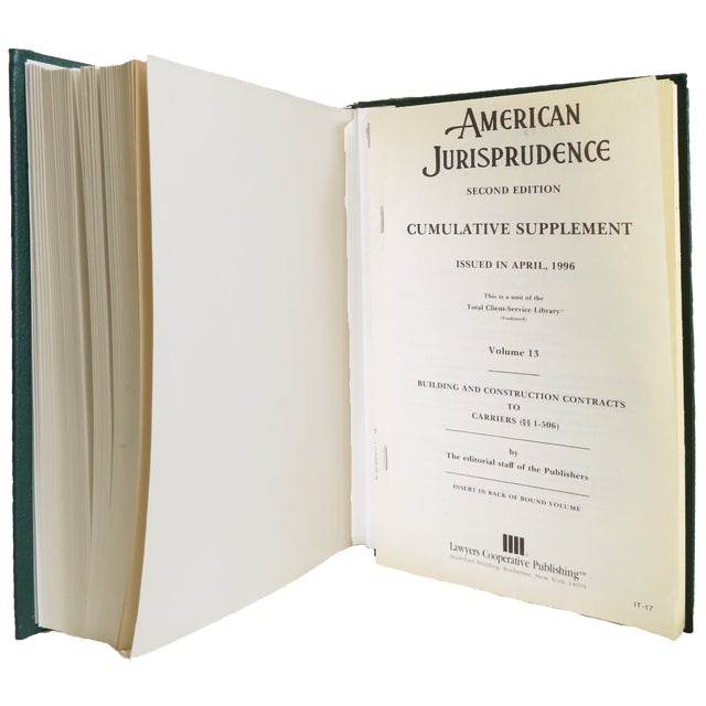 Mid 20th Century Vintage Law Books / Bindings, 17 Volumes, 5 Sets Available For Sale - Image 5 of 5