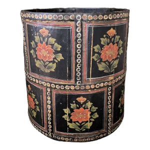 1800's Hand Painted Staved Oak Bucket